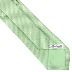 CRAVATTA CERIMONIA IN SETA JACQUARD VERDE CHIARO Microfantasia geometrica