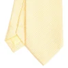 CRAVATTA CERIMONIA IN SETA JACQUARD GIALLA Microfantasia geometrica