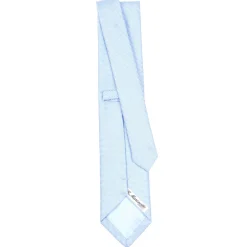 CRAVATTA CERIMONIA IN SETA JACQUARD AZZURRA Microfantasia geometrica