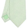 CRAVATTA CERIMONIA IN SETA JACQUARD VERDE CHIARO Microfantasia geometrica