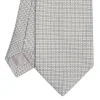 CRAVATTA CERIMONIA IN SETA JACQUARD GRIGIO CHIARO Microfantasia geometrica