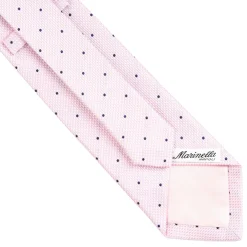 CRAVATTA CERIMONIA IN SETA JACQUARD ROSA Pois