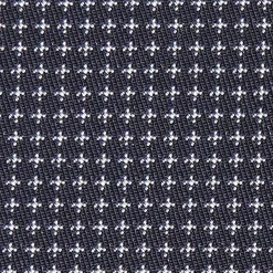 CRAVATTA CERIMONIA IN SETA JACQUARD BLU SCURO Microfanatsia geometrica