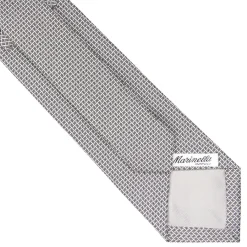 CRAVATTA CERIMONIA IN SETA JACQUARD GRIGIO CHIARO Microfantasia geometrica