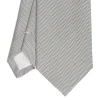 CRAVATTA CERIMONIA IN SETA JACQUARD GRIGIO CHIARO Microfantasia geoemtrica