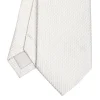 CRAVATTA CERIMONIA IN SETA JACQUARD GRIGIO CHIARO Microfantasia geometrica