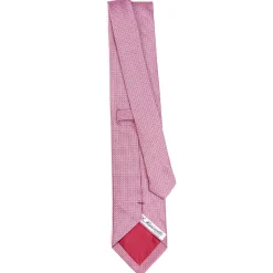 CRAVATTA CERIMONIA ROSA In seta jacquard