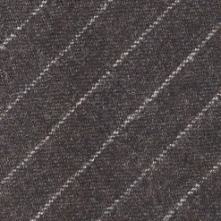 CRAVATTA CLASSICA DONNA IN LANA SFODERATA GRIGIO SCURO Rigata