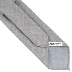 CRAVATTA CLASSICA IN LANA SFODERATA GRIGIO CHIARO Bicolore