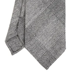 CRAVATTA CLASSICA IN LANA SFODERATA GRIGIO CHIARO Principe di galles