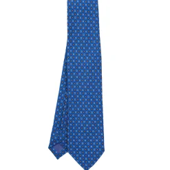 CRAVATTA CLASSICA IN LANA BLUETTE Microfantasia fiore