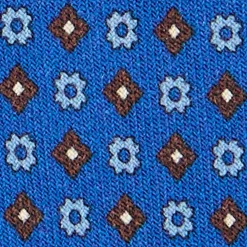 CRAVATTA CLASSICA IN LANA BLUETTE Microfantasia fiore
