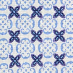 CRAVATTA DONNA CLASSICA IN SETA STAMPATA AZZURRA Microfantasia inspirazione foulard