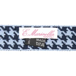 CRAVATTA DONNA TRICOT IN SETA AZZURRA Pied de poule