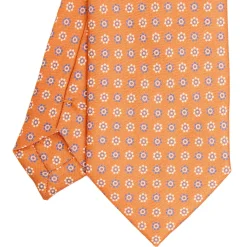 CRAVATTA IN SETA E ORANGE FIBER ARANCIONE Collezione orange fiber