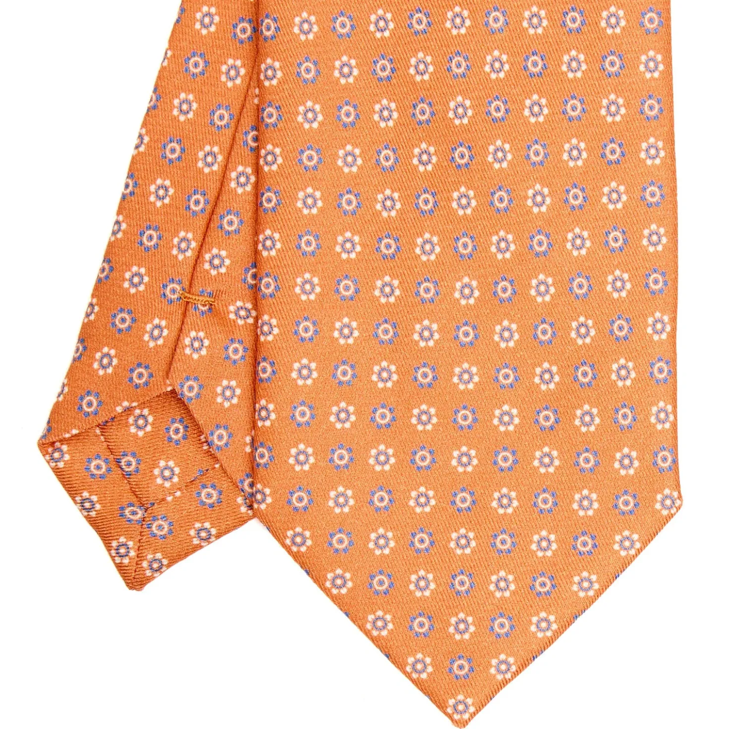 CRAVATTA IN SETA E ORANGE FIBER ARANCIONE Collezione orange fiber