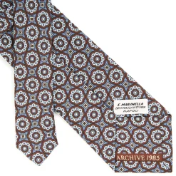 CRAVATTA IN SETA MARRONE SCURO Collezione archivio anno 1985