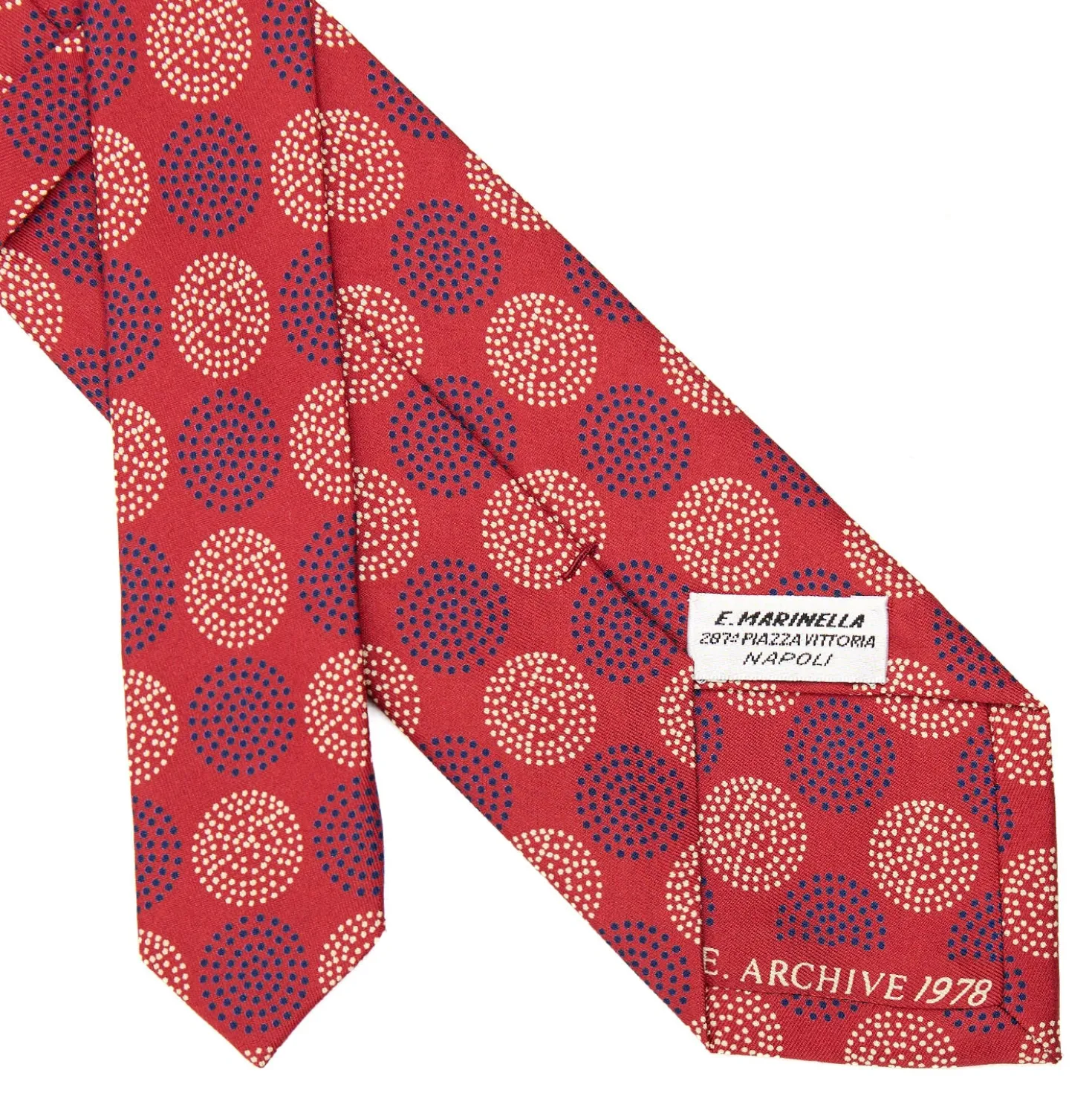 CRAVATTA IN SETA ROSSA Collezione archivio anno 1978