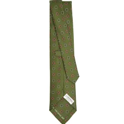 CRAVATTA IN SETA VERDE OLIVA Collezione archivio anno 1951