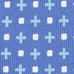 CRAVATTA SARTORIALE 7 CM IN SETA AZZURRO POLVERE Microfantasia fiore