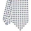 CRAVATTA SARTORIALE 7 CM IN SETA BIANCA Microfantasia fiore