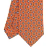 CRAVATTA SARTORIALE 7 CM IN SETA ARANCIONE Microfantasia fiore