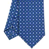 CRAVATTA SARTORIALE 7 CM IN SETA BLU Microfantasia fiore