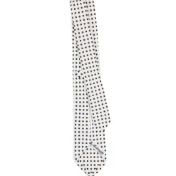 CRAVATTA SARTORIALE 7 CM IN SETA BIANCA Microfantasia fiore