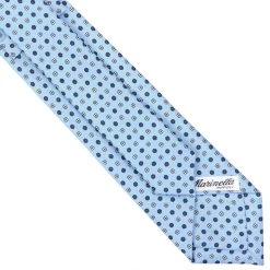 CRAVATTA SARTORIALE 7 CM IN SETA AZZURROMicrofantasia fiore
