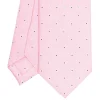 CRAVATTA SARTORIALE 7 CM IN SETA ROSA Microfantasia fiore