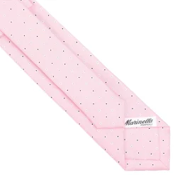 CRAVATTA SARTORIALE 7 CM IN SETA ROSA Microfantasia fiore