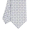 CRAVATTA SARTORIALE 7 CM IN SETA BIANCA Microfantasia fiore