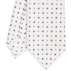 CRAVATTA SARTORIALE 7 CM IN SETA BIANCA Microfantasia fiore