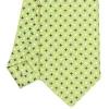 CRAVATTA SARTORIALE 7 CM IN SETA VERDE CHIARO Microfantasia fiore