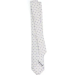 CRAVATTA SARTORIALE 7 CM IN SETA BIANCA Microfantasia fiore