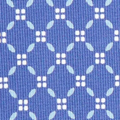 CRAVATTA SARTORIALE 7 CM IN SETA AZZURRO POLVERE Microfantasia fiore