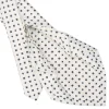 CRAVATTA SARTORIALE 7 PIEGHE IN SETA BIANCA Microfantasia fiore