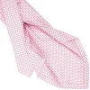 CRAVATTA SARTORIALE 5 PIEGHE IN SETA ROSA Microfantasia fiore