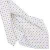 CRAVATTA SARTORIALE 5 PIEGHE IN SETA BIANCA Microfantasia fiore
