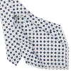 CRAVATTA SARTORIALE 5 PIEGHE IN SETA BIANCA Microfantasia fiore