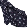 CRAVATTA SARTORIALE 5 PIEGHE IN SETA BLU SCUROMicrofantasia fiore