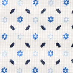 CRAVATTA SARTORIALE 5 PIEGHE IN SETA BIANCA Microfantasia fiore