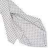 CRAVATTA SARTORIALE 5 PIEGHE IN SETA BIANCA Microfantasia fiore