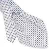 CRAVATTA SARTORIALE 5 PIEGHE IN SETA BIANCA Microfantasia fiore