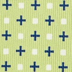 CRAVATTA SARTORIALE 9 PIEGHE IN SETA VERDE CHIARO Microfantasia fiore