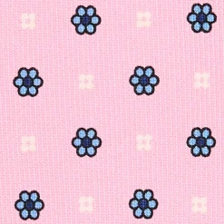 CRAVATTA SARTORIALE 5 PIEGHE IN SETA ROSA Microfantasia fiore