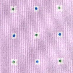 CRAVATTA SARTORIALE 9 PIEGHE IN SETA LILLA Microfantasia fiore
