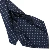 CRAVATTA SARTORIALE 9 PIEGHE IN SETA BLU SCURO Microfantasia fiore