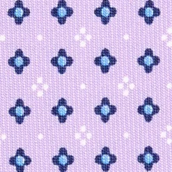 CRAVATTA SARTORIALE 5 PIEGHE IN SETA LILLA Microfantasia fiore
