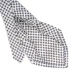 CRAVATTA SARTORIALE 9 PIEGHE IN SETA BIANCA Microfantasia fiore